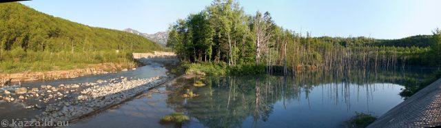Biei River and Shirogane Blue Pond